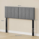Adjustable Width Upholstered Headboard with Vertical Tufting