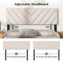 Linen Upholstered Headboard for Full and Queen Size Bed Frames