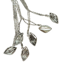 Lips Pendant Necklace in Silver | Kiss Print Charm on Chain
