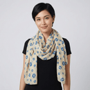 Lipstick Lover Kiss Print Scarf in Blue or Red