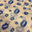 Lipstick Lover Kiss Print Scarf in Scarlet and Black