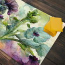 Moody Watercolor Flowers Playmat