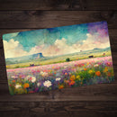Vibrant Flowering Field Playmat