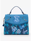 Loungefly Harry Potter Hogwarts Denim Satchel Crossbody Bag