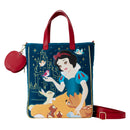 Loungefly Snow White Classic Apple Quilted Velvet Tote Bag With Coin Bag