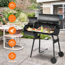 Low Smoke Outdoor BBQ Grill Steel Barbecue Cooker with Firebox