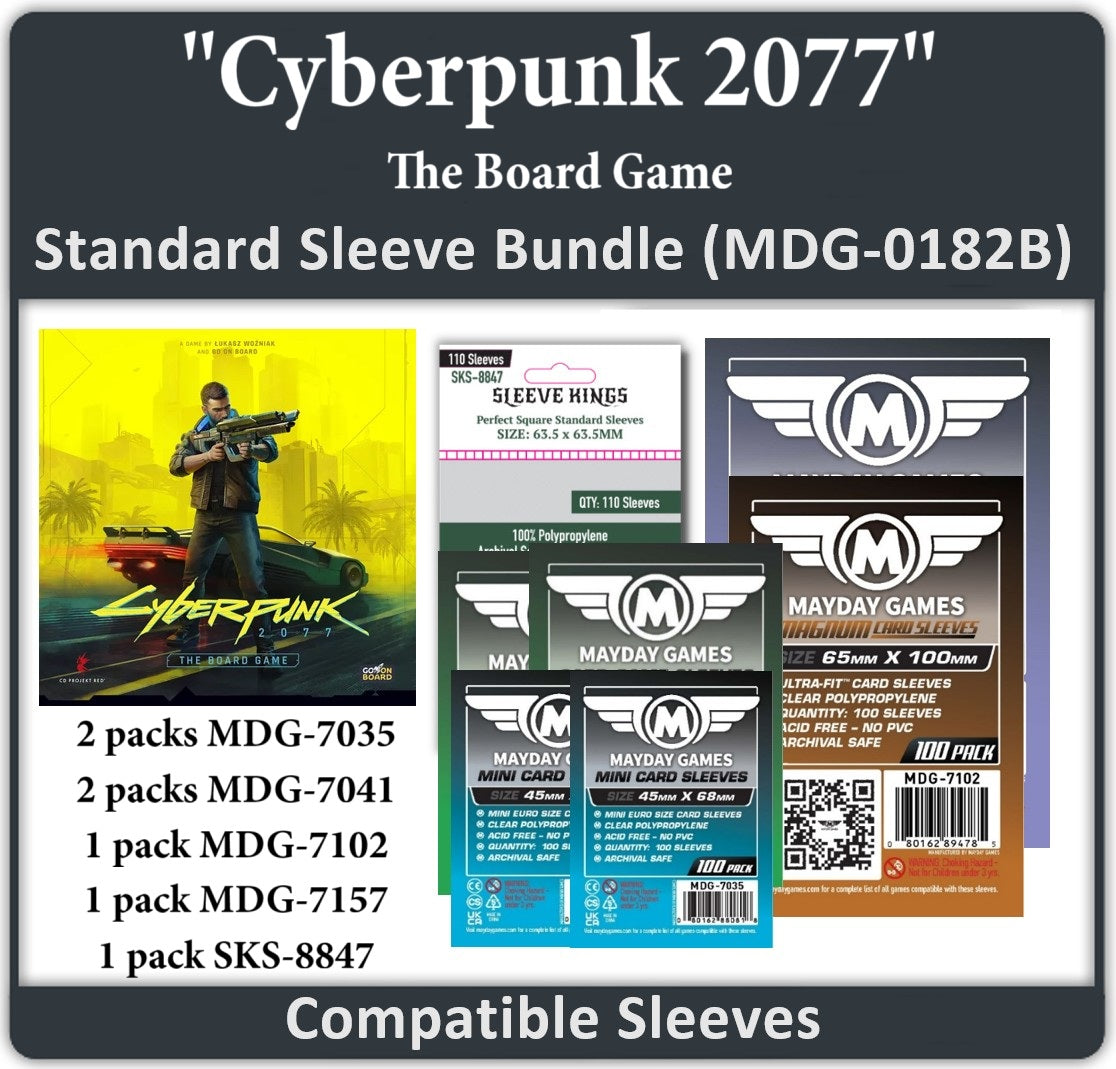 cyberpunk card sleeves $11M MORE VARIANTS FOR ADD-ON CARD SLEEVES! Three more sleeve add-on options to choose from! Check them out in the Add-Ons section. Next Goal: $11.5M Back our campaign with the