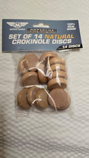 14 Crokinole Discs + 1 Peg in our Premium Version 10 Colors to Choose From!