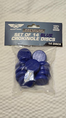 14 Crokinole Discs + 1 Peg in our Premium Version 10 Colors to Choose From!