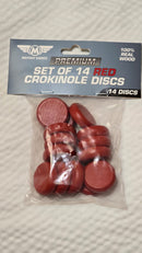 14 Crokinole Discs + 1 Peg in our Premium Version 10 Colors to Choose From!
