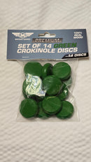 14 Crokinole Discs + 1 Peg in our Premium Version 10 Colors to Choose From!