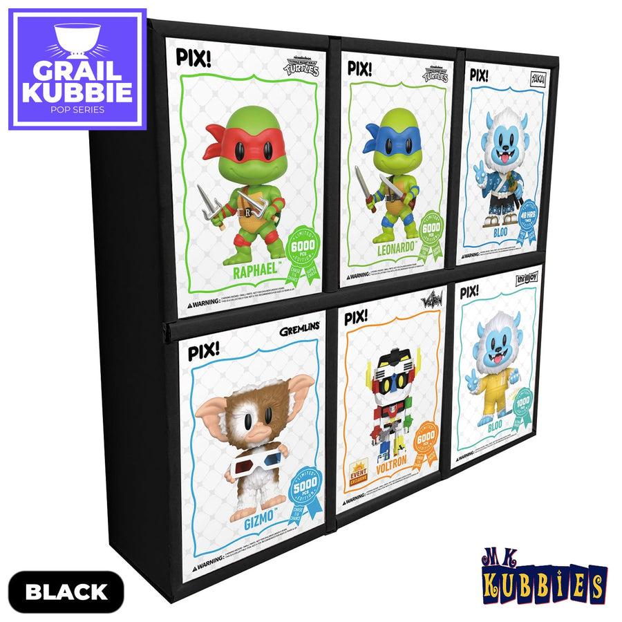 GRAIL KUBBIE BLACK (3x2) - In Box Display Case for Thrilljoy Pix in Protectors (Cardboard)