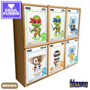 GRAIL KUBBIE BROWN (3x2) - In Box Display Case for Thrilljoy Pix in Protectors (Cardboard)