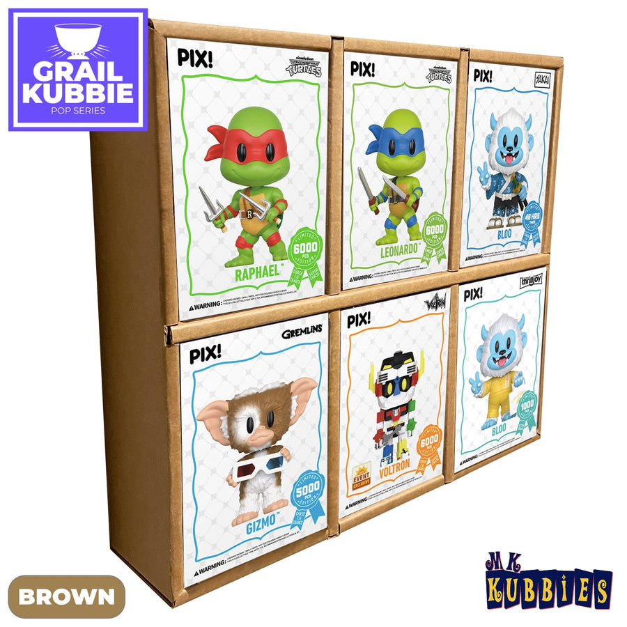 GRAIL KUBBIE BROWN (3x2) - In Box Display Case for Thrilljoy Pix in Protectors (Cardboard)