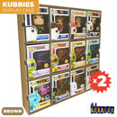 KUBBIE ECO BROWN (3x4) - In Box Display Case for Funko Pops, Wall Mountable & Stackable Pop Shelf (Cardboard)