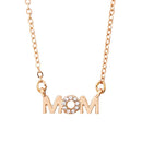 MOM Nameplate Necklace | Mom Gift Gold Tone Jewelry | 18" Long