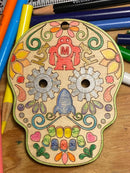 LED Wooden Maker Sugar Skull Kit