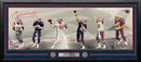 Mac Jones New England Patriots Autographed 10" x 30" Framed Football Panorama Collage Photo