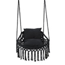 Macrame Swing Chair Hammock Chair with 2 Removable Cushions