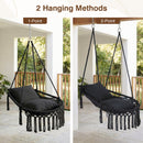 Macrame Swing Chair Hammock Chair with 2 Removable Cushions