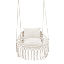 Macrame Swing Chair Hammock Chair with 2 Removable Cushions