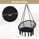 Macrame Swing Chair Hammock Chair with Round Seat Cushion