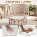 Macrame Swing Chair Hammock Chair with Round Seat Cushion