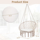 Macrame Swing Chair Hammock Chair with Round Seat Cushion