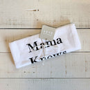 Mama Knows Best Thirsty Boy Dish Towel or Burp Cloth | Cotton Flour Sack Kitchen Towel | 30" x 30"