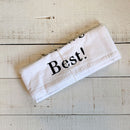 Mama Knows Best Thirsty Boy Dish Towel or Burp Cloth | Cotton Flour Sack Kitchen Towel | 30" x 30"