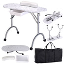 Foldable Manicure Table with Drawer and Wrist Cushion