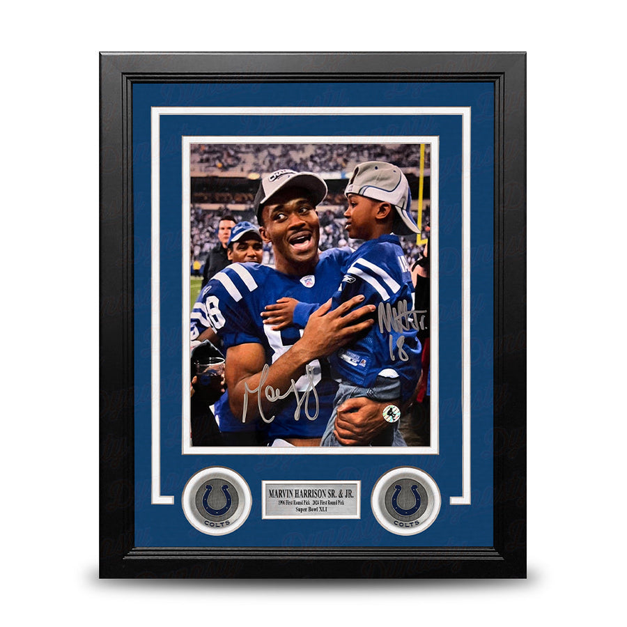 Marvin Harrison, Sr. & Jr. Indianapolis Colts Autographed 8