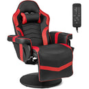 Massage Video Gaming Recliner Chair with Adjustable Height