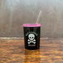 May Contain Poison Glass Double Old Fashioned with Lid and Straw | Halloween Spooky Tumbler