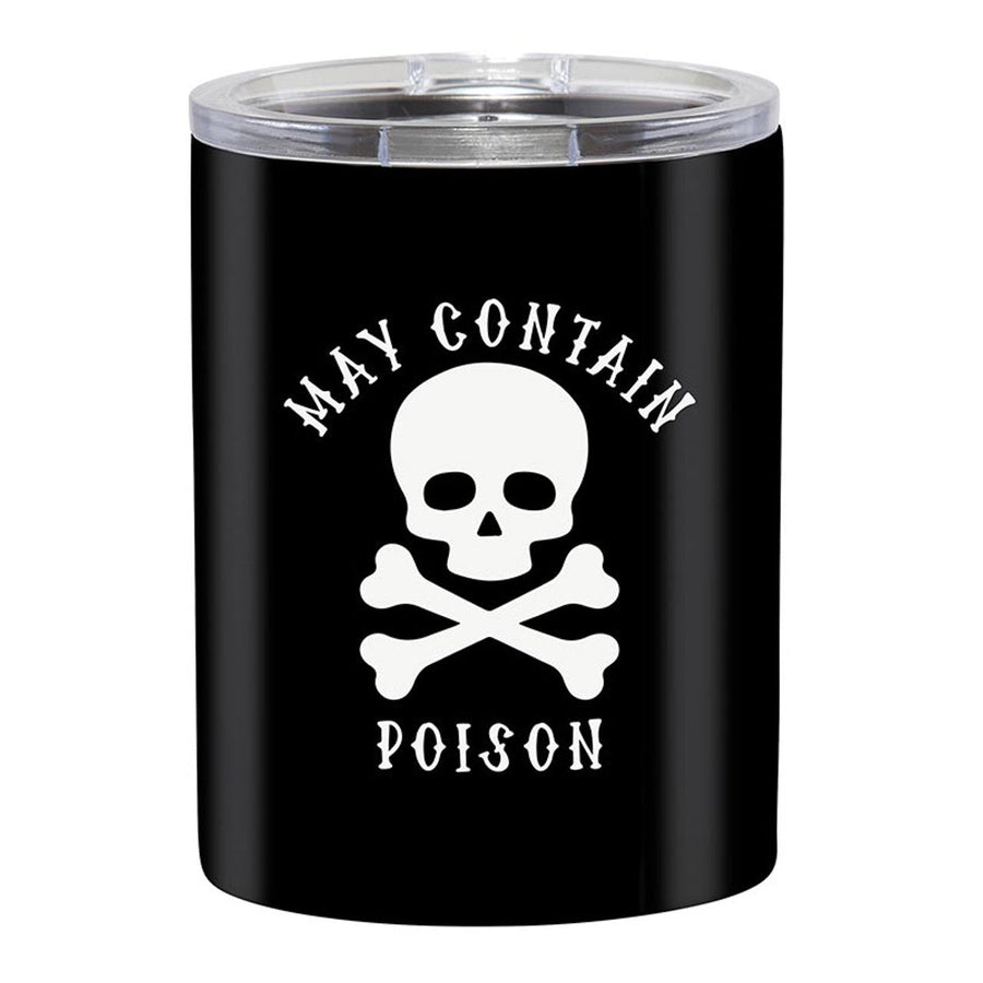 May Contain Poison Stainless Steel Tumbler | Halloween Skull Travel Tumbler | 12oz