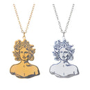 Medusa Pendant Necklace in Gold or Silver