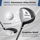 Mens LeftHanded Complete Golf Clubs and Bag Set Portable Lightweight Golf Stand Bag