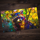 Rainbow Raccoon Stained Glass Playmat