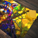 Rainbow Raccoon Stained Glass Playmat