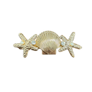 Mermaid Parade Gold Hair Clip with Sea Stars and Shell