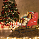 Metal Christmas Santa Sleigh Basket Xmas Santas Gift Storage Sleigh