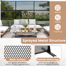 Metal Privacy Screen with Expansion Bolts and Connection Screws-Black