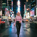 Metallic Turtle Neck Top with Feather Cuffs in Pink | Fall or Winter Long Sleeves Apparel