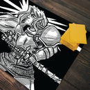 Black White Knight Playmat