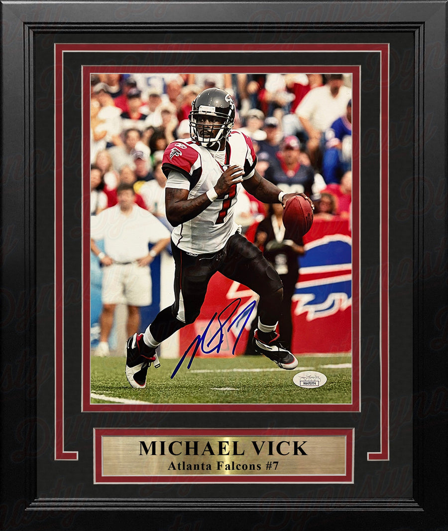 Michael Vick in Action Atlanta Falcons Autographed 8
