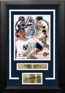 Mickey Mantle Stat Collage New York Yankees 8" x 10" Framed Baseball Photo with Engraved Autograph
