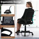 Mid-Back Mesh Office Chair Ergonomic Computer Chair with Lumbar Support-Black
