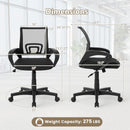 Mid-Back Mesh Office Chair Ergonomic Computer Chair with Lumbar Support-Black