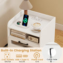 Nightstand with Charging Station and LED Lights