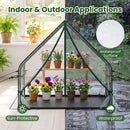 Mini Green House Metal Frame with Waterproof Bottom Mat and Wind Ropes
